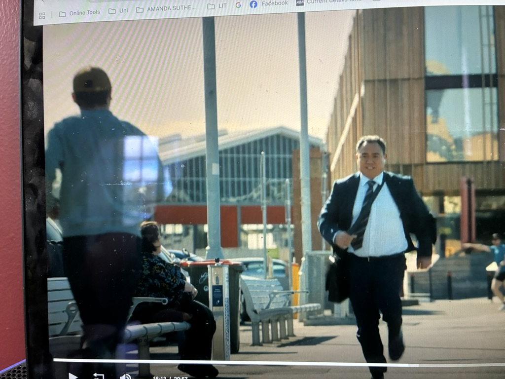 Amanda Sutherland as an Extra in Ground UP