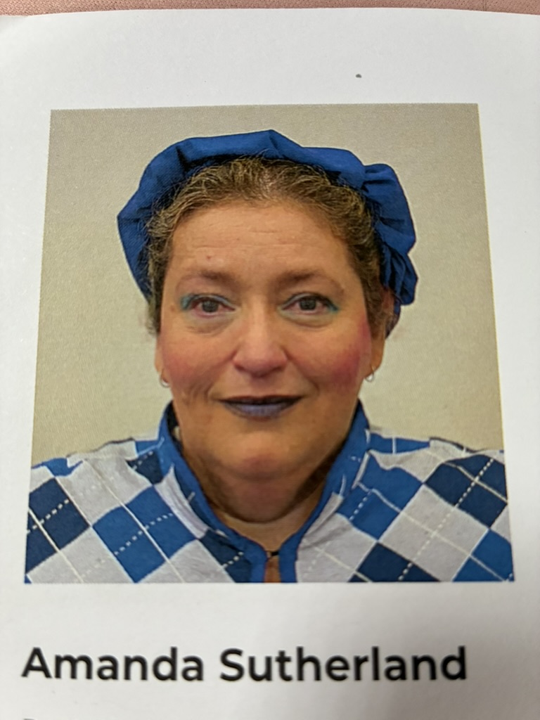 Amanda Sutherland Blue Costume Faux Fur