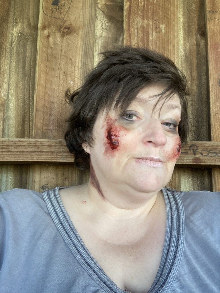Amanda Sutherland as a Zombie