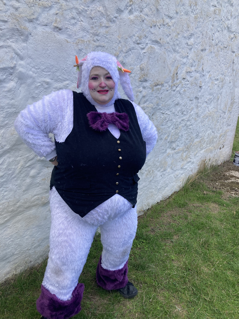 Amanda Sutherland as the Easter Bunny
