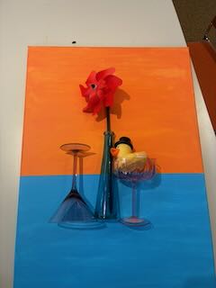Reference objects arranged for painting study