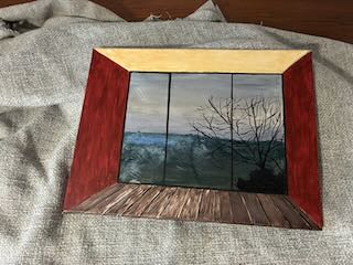 Adaptation of Phillip Wolfhaggen exercise - Painting exploring perspective, interior space and landscape views